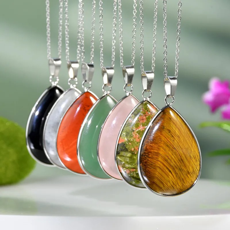 Hecho A Mano gotitas agua piedra natural