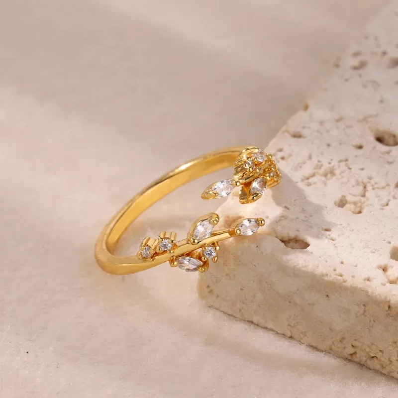 Anillos Recubrimiento PVD Chapado En Oro