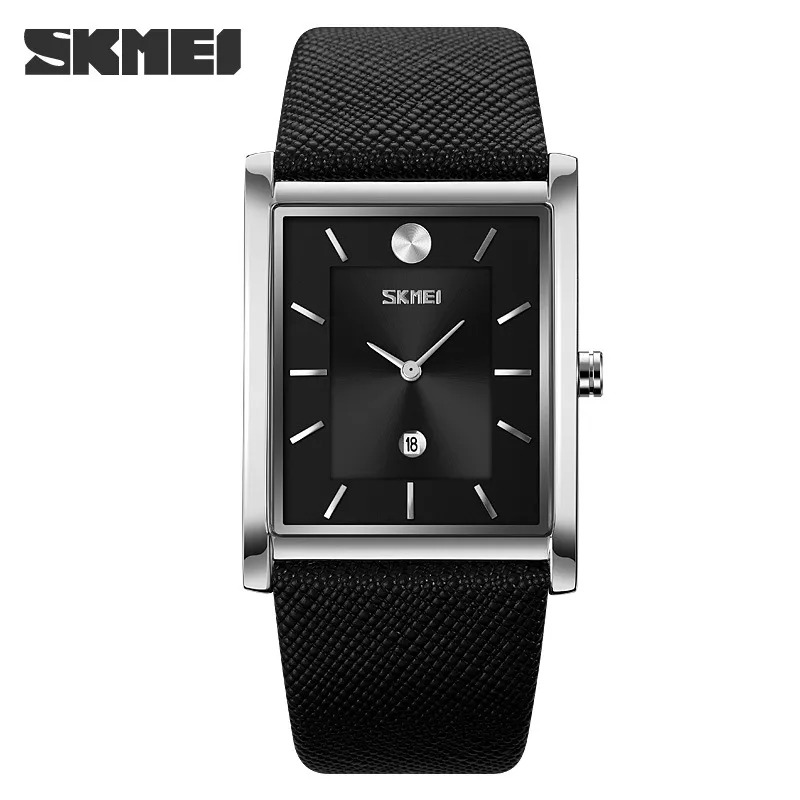 Reloj cuarzo hombre impermeable c, cuero