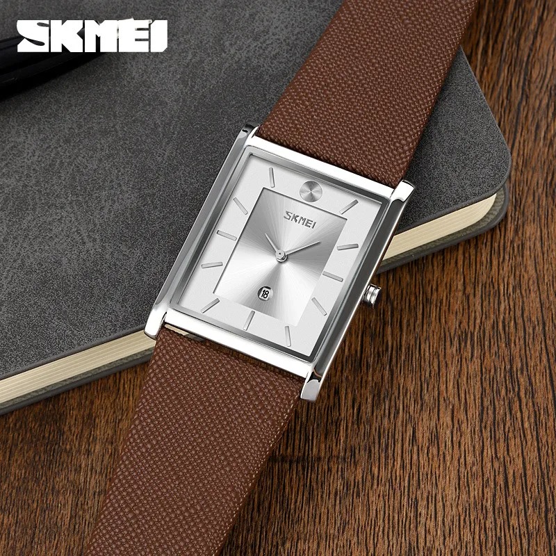 Reloj cuarzo hombre impermeable c, cuero