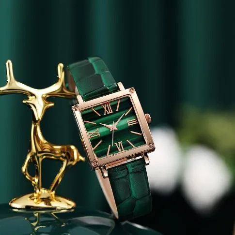 Reloj cuarzo mujer correa cuero cuadrado