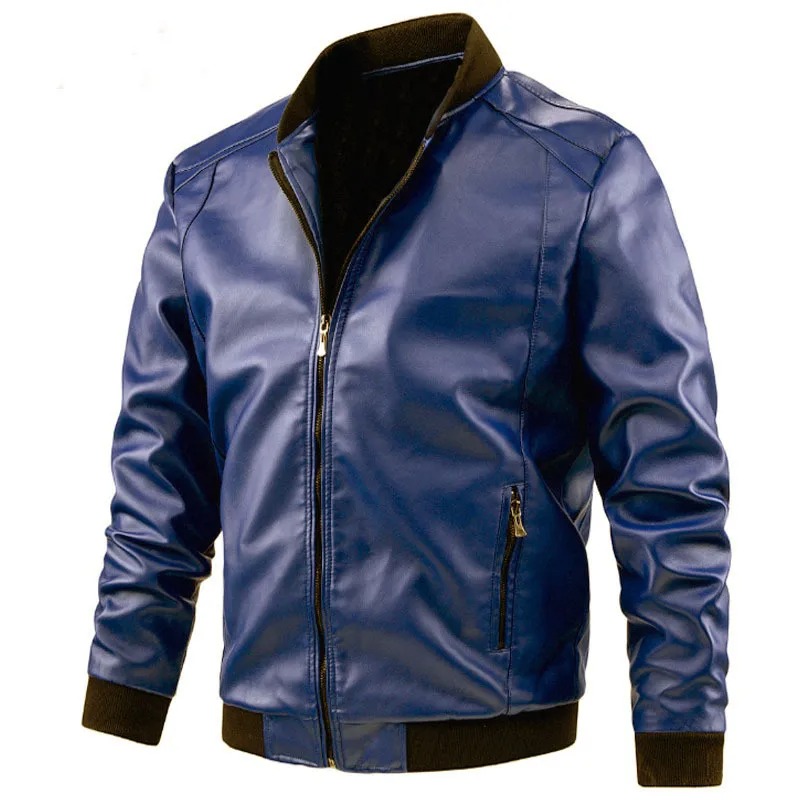 Chaqueta cuero hombres motocicleta